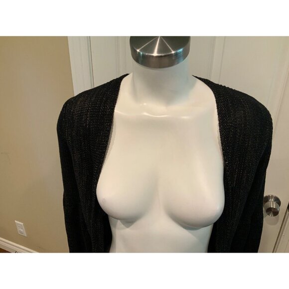 Elie Tahari Black & Brown Open Front Knit Cardigan, Size XS (US) - Picture 2 of 8